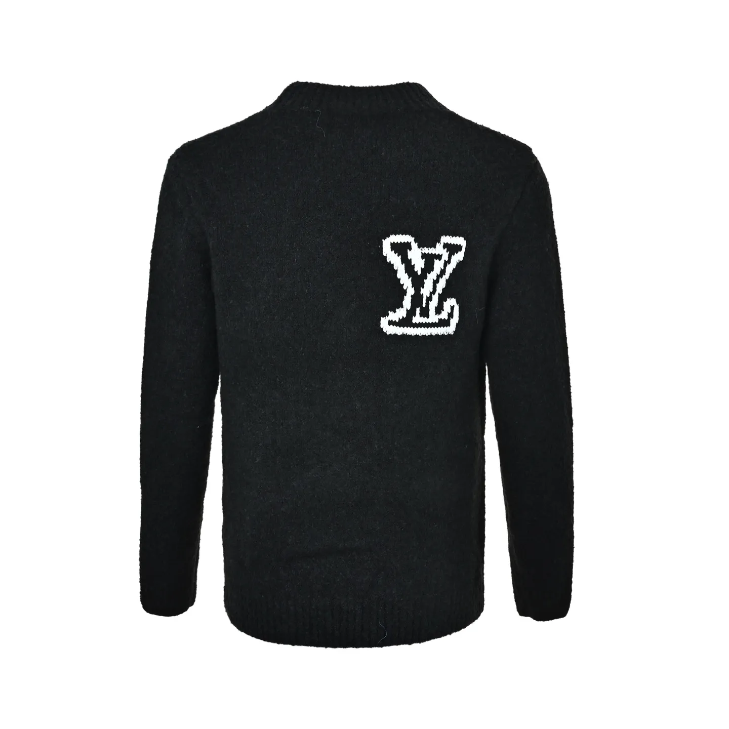 Louis Vuitton front and rear logo jacquard sweater